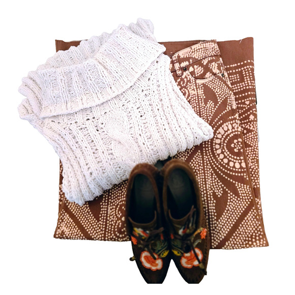 BB Dakota Tenbrook Cable Knit White Sleeveless Cowl Sweater M - Picture 10 of 12